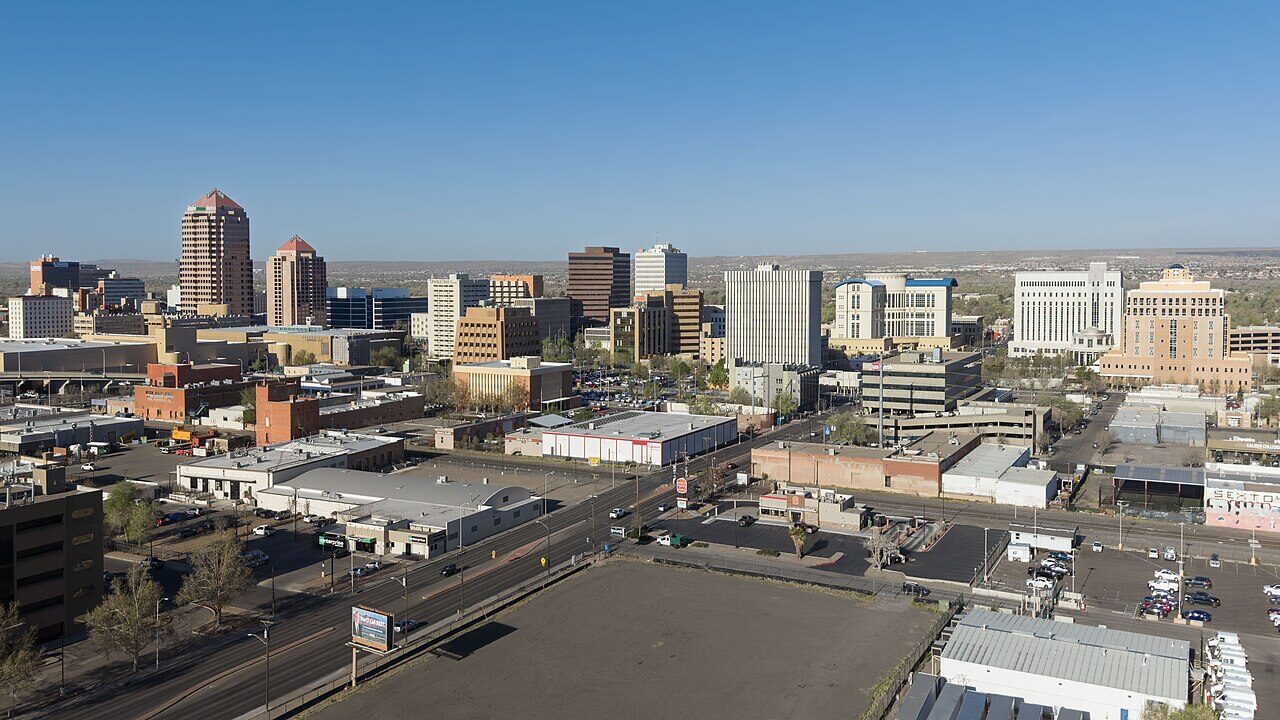 Downtown Albuquerque skyline in New Mexico